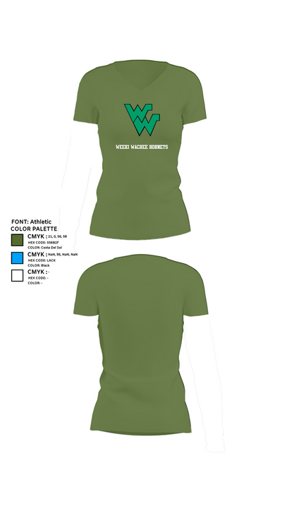 Weeki Wachee Hornets 88701792 Women's Short Sleeve V-neck Shirt - 14
