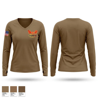 Womens Long Sleeve Vneck Shirt, 5 SFS, Air Force, Teamtime, Team time, sublimation, custom sports apparel, team uniforms, spirit wear, spiritwear, sports uniforms, custom shirts, team store, custom team store, fundraiser sports, apparel fundraiser