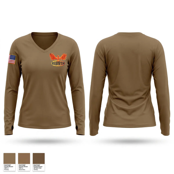 Womens Long Sleeve Vneck Shirt, 5 SFS, Air Force, Teamtime, Team time, sublimation, custom sports apparel, team uniforms, spirit wear, spiritwear, sports uniforms, custom shirts, team store, custom team store, fundraiser sports, apparel fundraiser