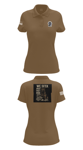 Womens Short Sleeve Performance Polo, Narcotics K9, , Teamtime, Team time, sublimation, custom sports apparel, team uniforms, spirit wear, spiritwear, sports uniforms, custom shirts, team store, custom team store, fundraiser sports, apparel fundraiser