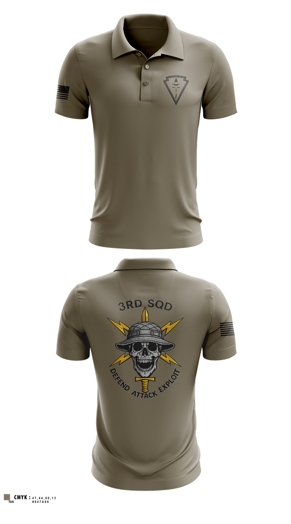 Short Sleeve Performance Polo, 3RD SQUAD, EW, MFRC, Army, Teamtime, Team time, sublimation, custom sports apparel, team uniforms, spirit wear, spiritwear, sports uniforms, custom shirts, team store, custom team store, fundraiser sports, apparel fundraiser