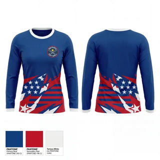 Long Sleeve Performance Shirt, American Legion Post 10 Patriots, Softball, Teamtime, Team time, sublimation, custom sports apparel, team uniforms, spirit wear, spiritwear, sports uniforms, custom shirts, team store, custom team store, fundraiser sports, apparel fundraiser