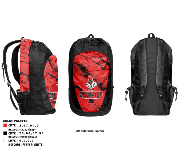 Gear Bag, Harvard Cardinals Volleyball, Women's Volleyball, Teamtime, Team time, sublimation, custom sports apparel, team uniforms, spirit wear, spiritwear, sports uniforms, custom shirts, team store, custom team store, fundraiser sports, apparel fundraiser