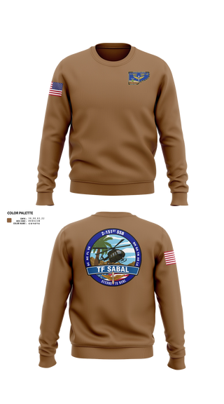 Crew Neck Sweatshirt, TF Sabal, National Guard, Teamtime, Team time, sublimation, custom sports apparel, team uniforms, spirit wear, spiritwear, sports uniforms, custom shirts, team store, custom team store, fundraiser sports, apparel fundraiser