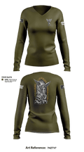 Combat Cajun Women's Long Sleeve V-neck Shirt - 7