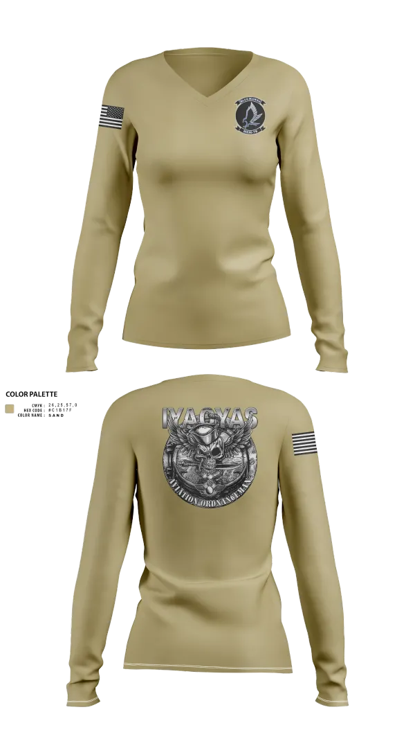 Womens Long Sleeve Vneck Shirt, HSM-78, , Teamtime, Team time, sublimation, custom sports apparel, team uniforms, spirit wear, spiritwear, sports uniforms, custom shirts, team store, custom team store, fundraiser sports, apparel fundraiser
