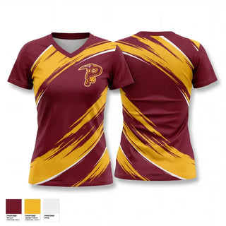 Womens Short Sleeve Vneck Shirt, Lady Prospectors, Softball, Teamtime, Team time, sublimation, custom sports apparel, team uniforms, spirit wear, spiritwear, sports uniforms, custom shirts, team store, custom team store, fundraiser sports, apparel fundraiser