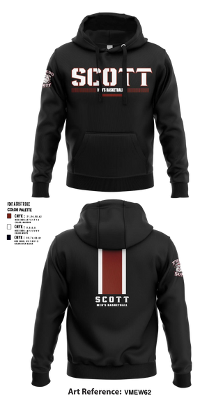 Hoodie, Toledo Scott Bulldogs, Men's Basketball, Teamtime, Team time, sublimation, custom sports apparel, team uniforms, spirit wear, spiritwear, sports uniforms, custom shirts, team store, custom team store, fundraiser sports, apparel fundraiser