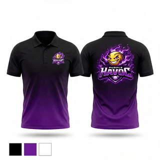 Short Sleeve Performance Polo, Purple Havoc, Softball, Teamtime, Team time, sublimation, custom sports apparel, team uniforms, spirit wear, spiritwear, sports uniforms, custom shirts, team store, custom team store, fundraiser sports, apparel fundraiser