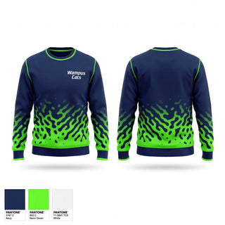 Crew Neck Sweatshirt, Wampus Cats, Baseball, Teamtime, Team time, sublimation, custom sports apparel, team uniforms, spirit wear, spiritwear, sports uniforms, custom shirts, team store, custom team store, fundraiser sports, apparel fundraiser