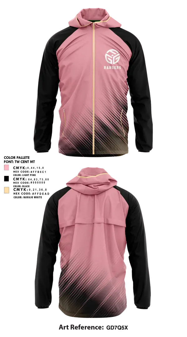 Windbreaker, Rangers, Women's Soccer, Teamtime, Team time, sublimation, custom sports apparel, team uniforms, spirit wear, spiritwear, sports uniforms, custom shirts, team store, custom team store, fundraiser sports, apparel fundraiser
