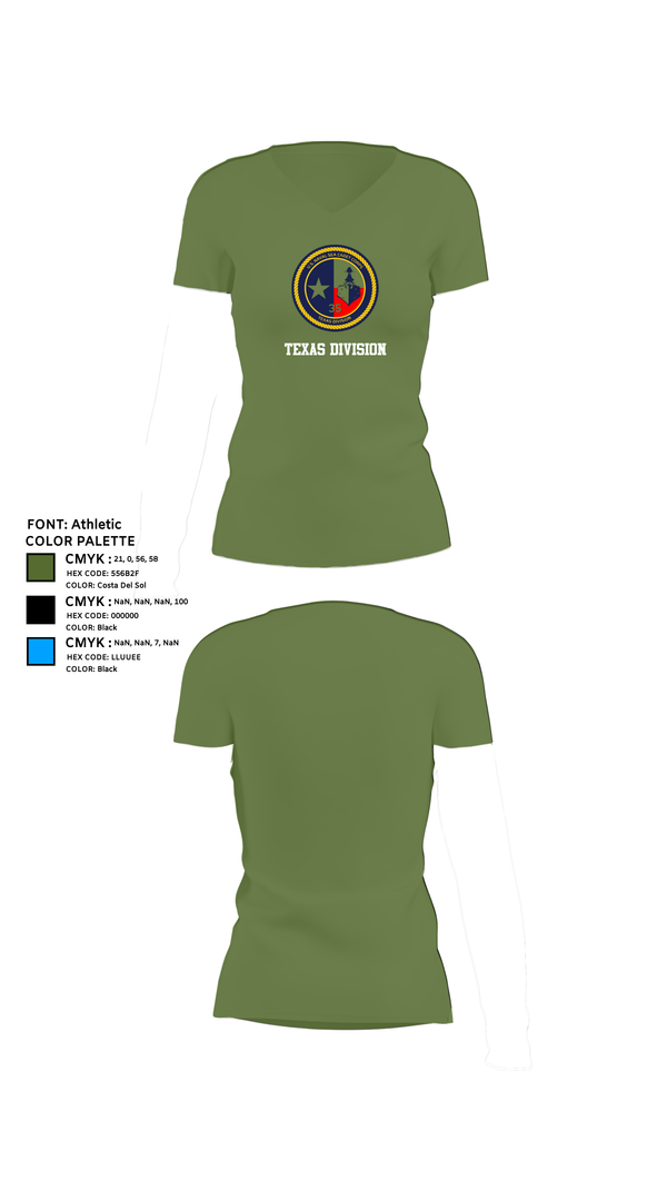 Womens Short Sleeve Vneck Shirt, Texas Division, , Teamtime, Team time, sublimation, custom sports apparel, team uniforms, spirit wear, spiritwear, sports uniforms, custom shirts, team store, custom team store, fundraiser sports, apparel fundraiser