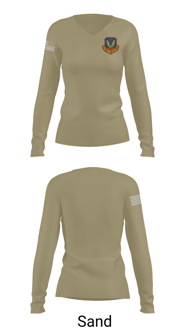 Womens Long Sleeve Vneck Shirt, IL-274, Air Force, Teamtime, Team time, sublimation, custom sports apparel, team uniforms, spirit wear, spiritwear, sports uniforms, custom shirts, team store, custom team store, fundraiser sports, apparel fundraiser
