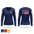 Robesonia Fire Women's Long Sleeve V-neck Shirt - 1