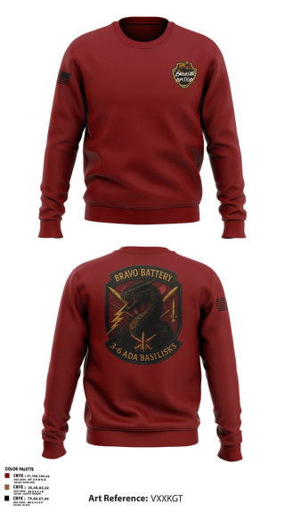 Crew Neck Sweatshirt, Bravo 3-6 ADA, Army, Teamtime, Team time, sublimation, custom sports apparel, team uniforms, spirit wear, spiritwear, sports uniforms, custom shirts, team store, custom team store, fundraiser sports, apparel fundraiser