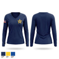 SHERIFF Women's Long Sleeve V-neck Shirt - 1