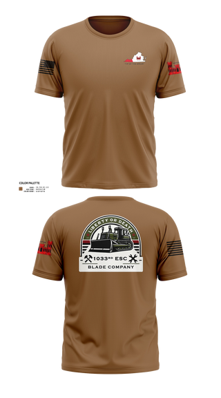 Old School Cotton Feel Shirt, 1033rd Engineer Support Company, National Guard, Teamtime, Team time, sublimation, custom sports apparel, team uniforms, spirit wear, spiritwear, sports uniforms, custom shirts, team store, custom team store, fundraiser sports, apparel fundraiser