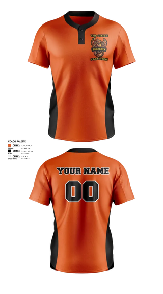 Two Button Softball Jersey, Tri-Cities Phoenix, Softball, Teamtime, Team time, sublimation, custom sports apparel, team uniforms, spirit wear, spiritwear, sports uniforms, custom shirts, team store, custom team store, fundraiser sports, apparel fundraiser