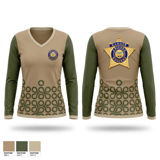 Womens Long Sleeve Vneck Shirt, Arizona Rangers, , Teamtime, Team time, sublimation, custom sports apparel, team uniforms, spirit wear, spiritwear, sports uniforms, custom shirts, team store, custom team store, fundraiser sports, apparel fundraiser