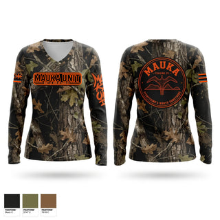 Womens Long Sleeve Vneck Shirt, MAUKA TRADING CO., Police, Teamtime, Team time, sublimation, custom sports apparel, team uniforms, spirit wear, spiritwear, sports uniforms, custom shirts, team store, custom team store, fundraiser sports, apparel fundraiser