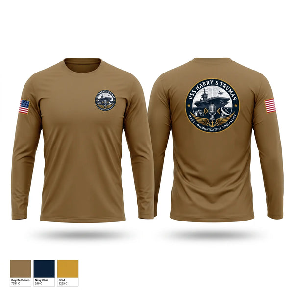 Long Sleeve Performance Shirt, CVN75 Media, Navy, Teamtime, Team time, sublimation, custom sports apparel, team uniforms, spirit wear, spiritwear, sports uniforms, custom shirts, team store, custom team store, fundraiser sports, apparel fundraiser