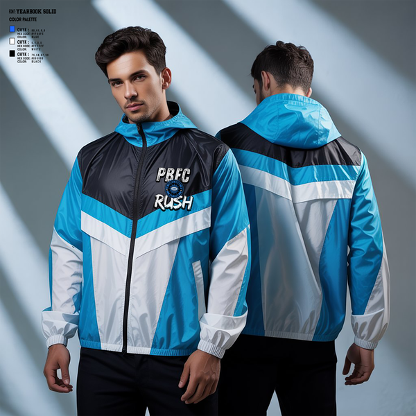 Windbreaker, PBFC Rush, Spirit Store, Teamtime, Team time, sublimation, custom sports apparel, team uniforms, spirit wear, spiritwear, sports uniforms, custom shirts, team store, custom team store, fundraiser sports, apparel fundraiser