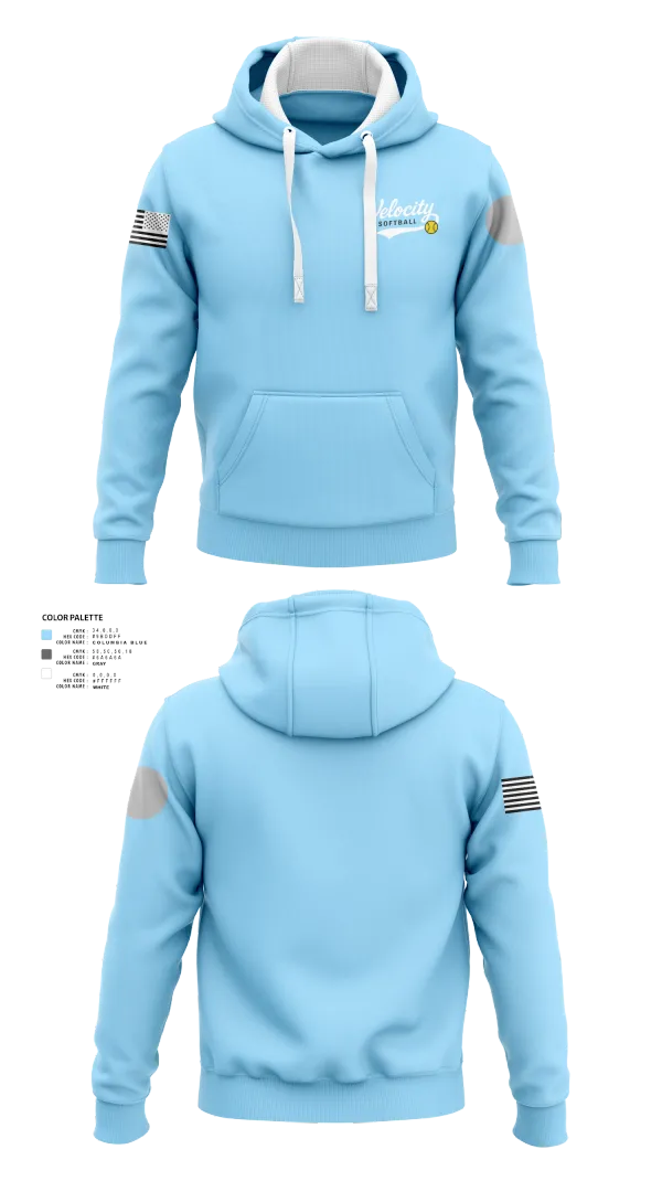Hoodie, Velocity, Softball, Teamtime, Team time, sublimation, custom sports apparel, team uniforms, spirit wear, spiritwear, sports uniforms, custom shirts, team store, custom team store, fundraiser sports, apparel fundraiser