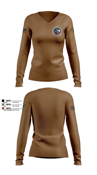 Robstown Police Department Women's Long Sleeve V-neck Shirt - 5