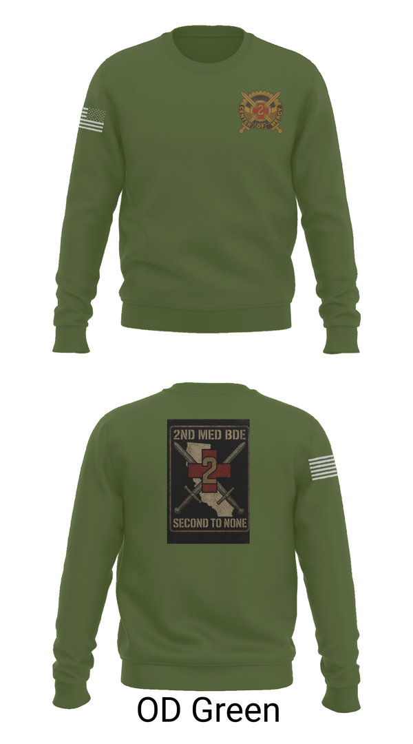 Crew Neck Sweatshirt, 2nd Medical Brigade, , Teamtime, Team time, sublimation, custom sports apparel, team uniforms, spirit wear, spiritwear, sports uniforms, custom shirts, team store, custom team store, fundraiser sports, apparel fundraiser