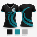 Lady Chargers 79726447 Women's Short Sleeve V-neck Shirt - 2