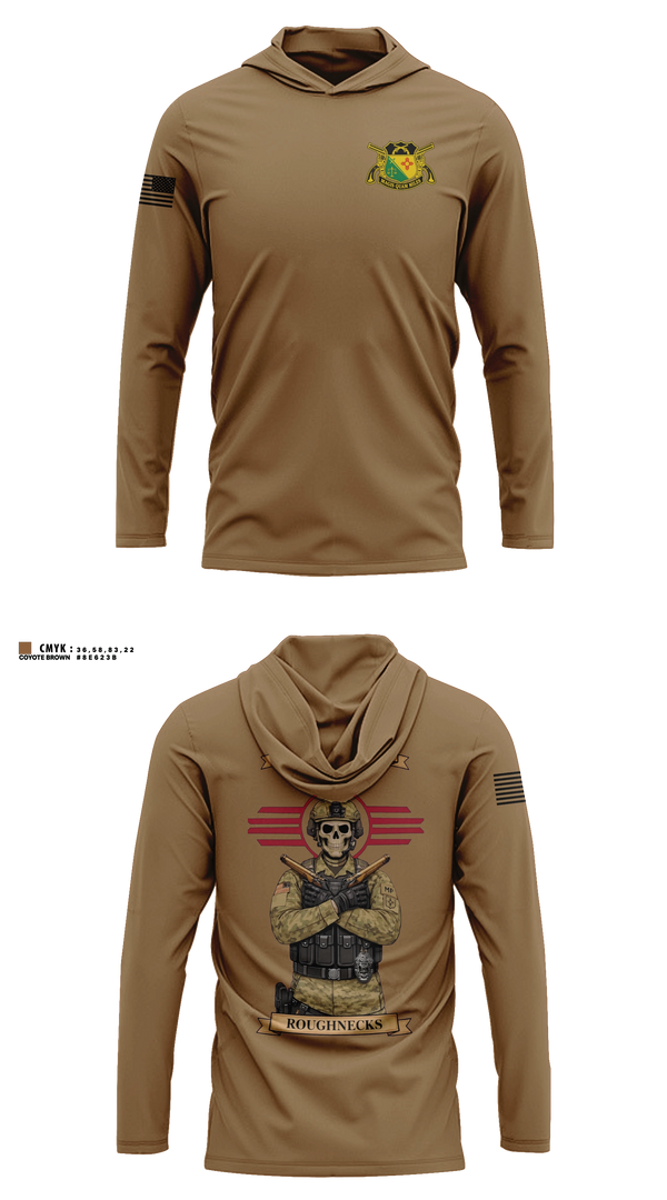 Long Sleeve hooded sunshirt, HHD 226TH MP BN, Army, Teamtime, Team time, sublimation, custom sports apparel, team uniforms, spirit wear, spiritwear, sports uniforms, custom shirts, team store, custom team store, fundraiser sports, apparel fundraiser
