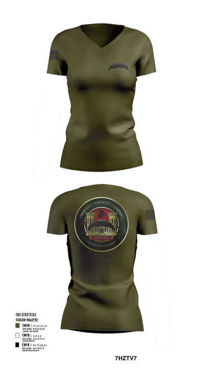 Engineers Services Company 56749194 Women's Short Sleeve V-neck Shirt - 22 (1)