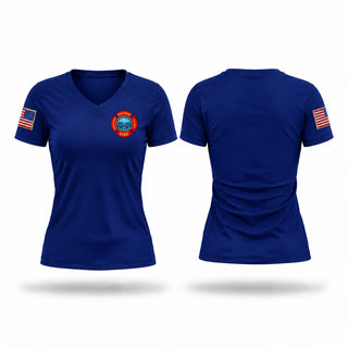 Womens Short Sleeve Vneck Shirt, Fentress County, Fire Department, Teamtime, Team time, sublimation, custom sports apparel, team uniforms, spirit wear, spiritwear, sports uniforms, custom shirts, team store, custom team store, fundraiser sports, apparel fundraiser