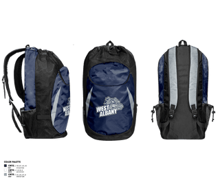 Gear Bag, West Albany Bulldogs, Men's Lacrosse, Teamtime, Team time, sublimation, custom sports apparel, team uniforms, spirit wear, spiritwear, sports uniforms, custom shirts, team store, custom team store, fundraiser sports, apparel fundraiser