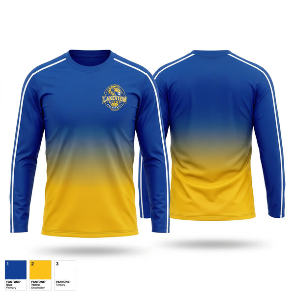 Long Sleeve Performance Shirt, Lakeview Lions, Women's Basketball, Teamtime, Team time, sublimation, custom sports apparel, team uniforms, spirit wear, spiritwear, sports uniforms, custom shirts, team store, custom team store, fundraiser sports, apparel fundraiser