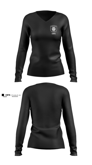 Womens Long Sleeve Vneck Shirt, Castle Hills, , Teamtime, Team time, sublimation, custom sports apparel, team uniforms, spirit wear, spiritwear, sports uniforms, custom shirts, team store, custom team store, fundraiser sports, apparel fundraiser