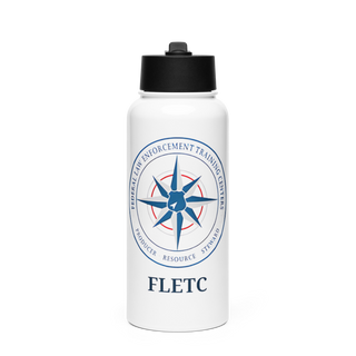 U.S. Federal Law Enforcement Training Center Law Enforcement Control Tactics Instructor Training Program LECTITP 3663702 Stainless Steel Water Bottle with a Straw Lid