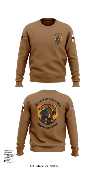 Crew Neck Sweatshirt, 10th Field Hospital (FWD), , Teamtime, Team time, sublimation, custom sports apparel, team uniforms, spirit wear, spiritwear, sports uniforms, custom shirts, team store, custom team store, fundraiser sports, apparel fundraiser