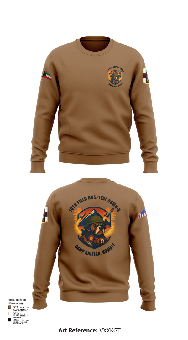Crew Neck Sweatshirt, 10th Field Hospital (FWD), , Teamtime, Team time, sublimation, custom sports apparel, team uniforms, spirit wear, spiritwear, sports uniforms, custom shirts, team store, custom team store, fundraiser sports, apparel fundraiser