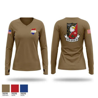 Womens Long Sleeve Vneck Shirt, NRB, Army, Teamtime, Team time, sublimation, custom sports apparel, team uniforms, spirit wear, spiritwear, sports uniforms, custom shirts, team store, custom team store, fundraiser sports, apparel fundraiser