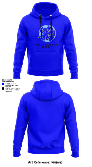 Hoodie, Epping Blue Devils, Women's Soccer, Teamtime, Team time, sublimation, custom sports apparel, team uniforms, spirit wear, spiritwear, sports uniforms, custom shirts, team store, custom team store, fundraiser sports, apparel fundraiser
