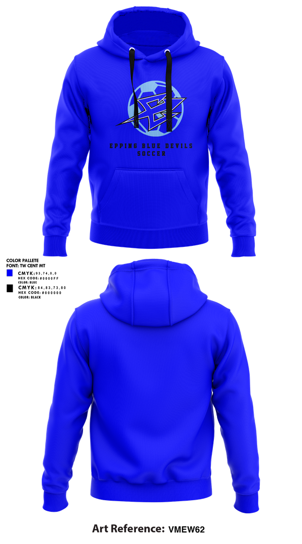 Hoodie, Epping Blue Devils, Women's Soccer, Teamtime, Team time, sublimation, custom sports apparel, team uniforms, spirit wear, spiritwear, sports uniforms, custom shirts, team store, custom team store, fundraiser sports, apparel fundraiser
