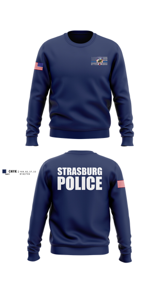 Crew Neck Sweatshirt, Strasburg Police, Police, Teamtime, Team time, sublimation, custom sports apparel, team uniforms, spirit wear, spiritwear, sports uniforms, custom shirts, team store, custom team store, fundraiser sports, apparel fundraiser