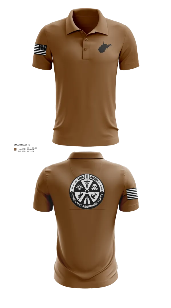 Short Sleeve Performance Polo, Region 3 Homeland Response Force, , Teamtime, Team time, sublimation, custom sports apparel, team uniforms, spirit wear, spiritwear, sports uniforms, custom shirts, team store, custom team store, fundraiser sports, apparel fundraiser