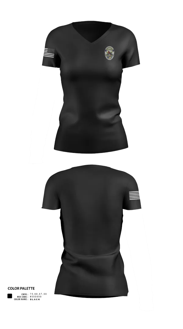 Womens Short Sleeve Vneck Shirt, Radcliff Police Department, , Teamtime, Team time, sublimation, custom sports apparel, team uniforms, spirit wear, spiritwear, sports uniforms, custom shirts, team store, custom team store, fundraiser sports, apparel fundraiser