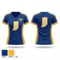 INDIANA AAU 91517132 Women's Short Sleeve V-neck Shirt - 1