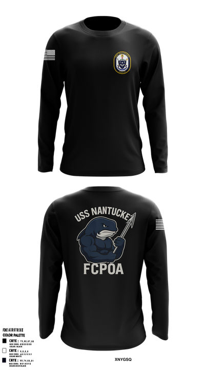 USS NANTUCKET LCS 27 12306248 Long Sleeve Performance Shirt 1