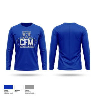 Long Sleeve Performance Shirt, Cape Fear Middle School Basketball, Men's Basketball, Teamtime, Team time, sublimation, custom sports apparel, team uniforms, spirit wear, spiritwear, sports uniforms, custom shirts, team store, custom team store, fundraiser sports, apparel fundraiser