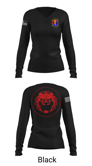 Womens Long Sleeve Vneck Shirt, 51 CES, Air Force, Teamtime, Team time, sublimation, custom sports apparel, team uniforms, spirit wear, spiritwear, sports uniforms, custom shirts, team store, custom team store, fundraiser sports, apparel fundraiser