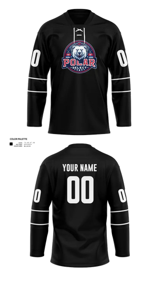 Hockey Jersey, Polar Select, Ice Hockey, Teamtime, Team time, sublimation, custom sports apparel, team uniforms, spirit wear, spiritwear, sports uniforms, custom shirts, team store, custom team store, fundraiser sports, apparel fundraiser